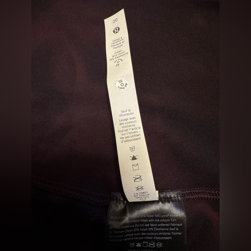 NWOT Lululemon Align Pant 25" *Diamond Dye Cassis Black - Picture 10 of 10